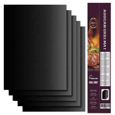  Aoocan Grill Mat Set of 5-100% Non-Stick BBQ Grill & Baking Mats